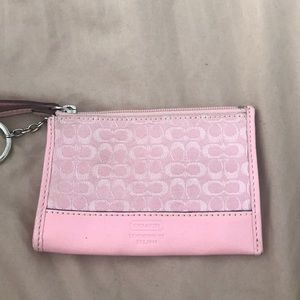 Pink coach change purse